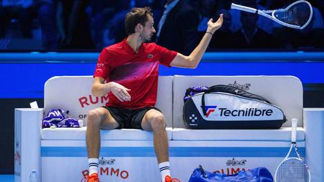 Daniil Medvedev zerstörte Schläger bei den ATP Finals