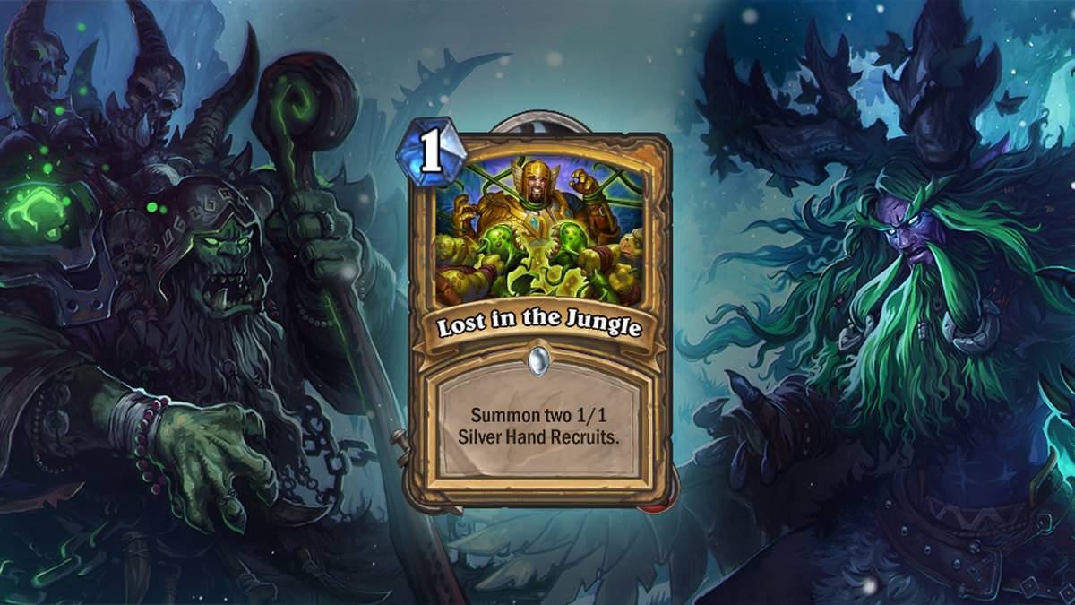 Lost in the Jungle (Grüne Hölle) - Ruft zwei Rekruten der Silbernen Hand (1/1) herbei. Die Karte wird zweimal im Deck gespielt