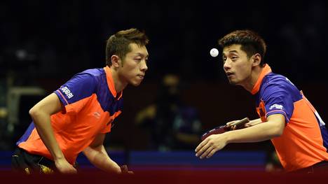 Xu Xin (l.) Zhang Jike sind Doppel-Weltmeister