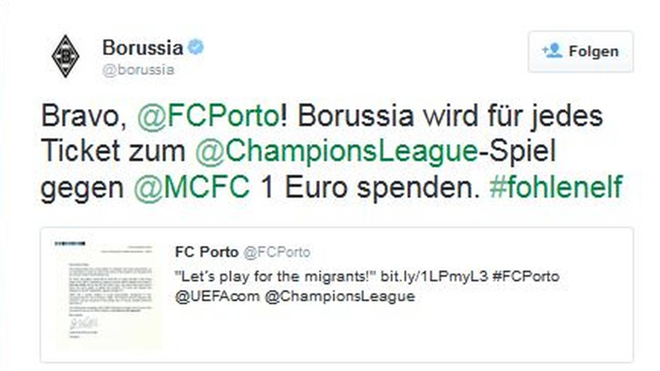 Gladbach spendet CL-Einnahmen