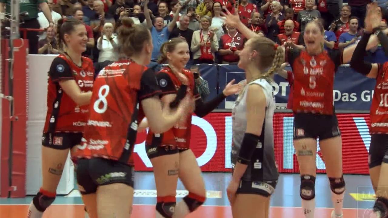 Volleyball-Bundesliga: Dresdner SC feiert Sieg gegen Skurios Volleys Borken