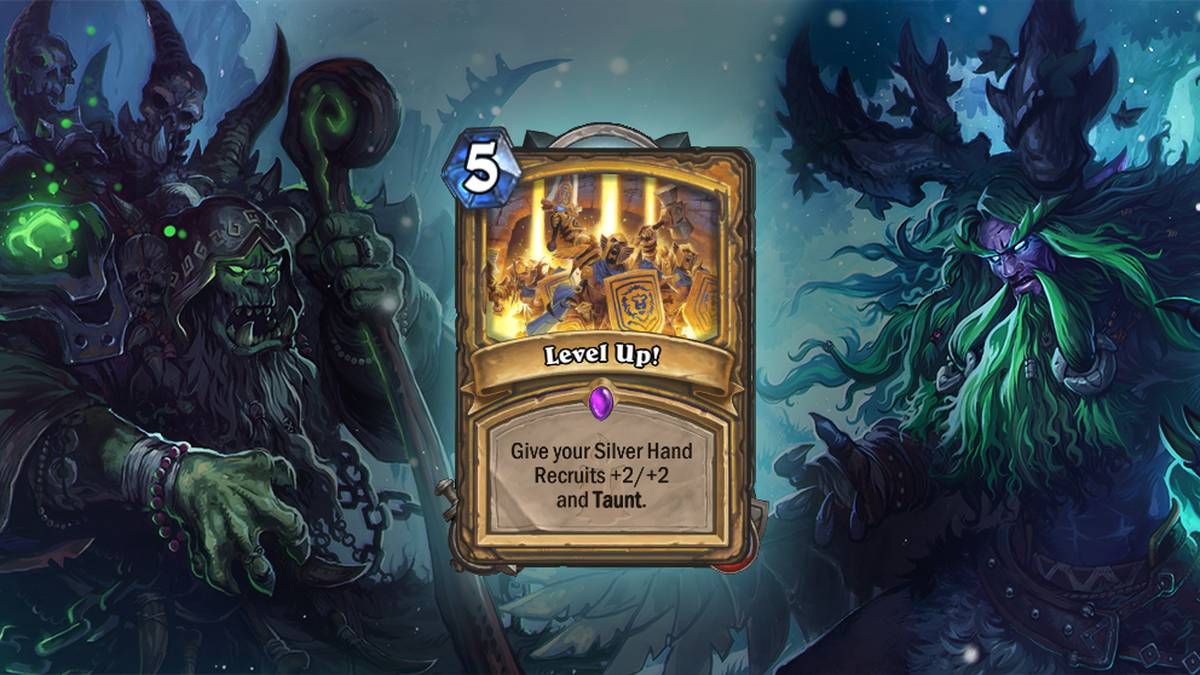 Level Up! (Stufenaufstieg!) - Verleiht Euren Rekruten der Silbernen Hand +2/+2 und Spott. Diese Karte wird zweimal im Deck gespielt