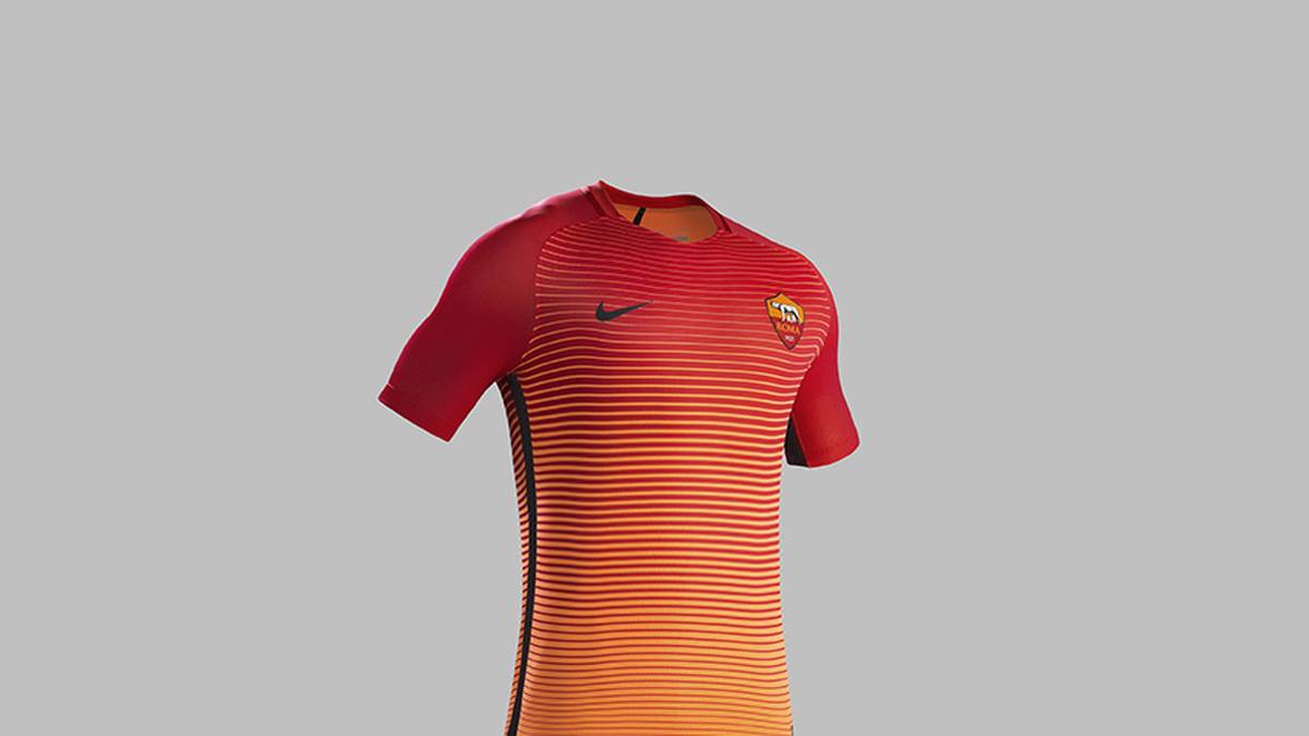 Auch bei AS Rom wird es bunt. Francesco Totti und Co. treten auswärts künftig unter anderem auch mit diesem Jersey an