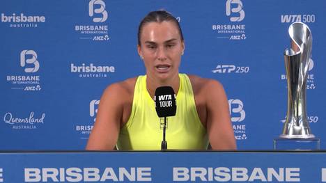Nach dem Finale in Brisbane spricht Aryna Sabalenka über den ausgebliebenen Handschlag mit Marta Kostyuk.