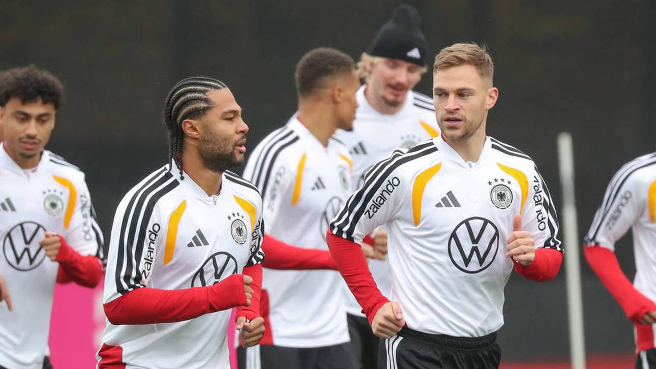 Serge Gnabry (l.) und Joshua Kimmich (r.) zählen zu den erfahrensten Nationalspielern im deutschen Kader