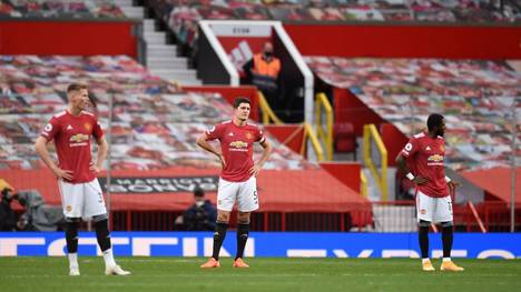 Für die United-Stars um Harry Maguire (M) gab es nach dem Spiel gegen Tottenham Hotspur nichts zu feiern