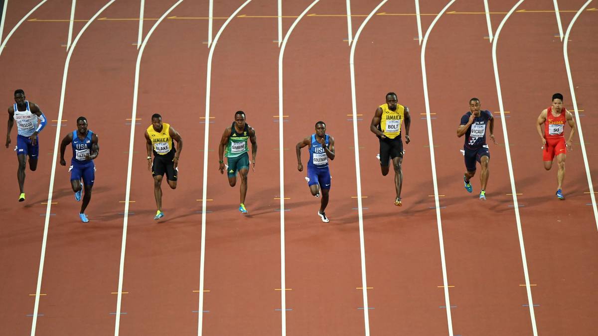 Auf den ersten Metern ist Bolt sogar Letzter! "Mein Start hat mich heute gekillt. Ich habe mein Bestes gegeben", sagt Bolt