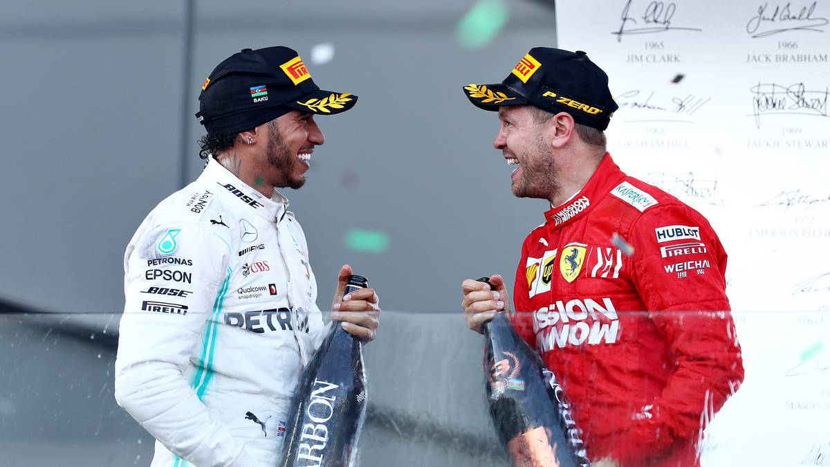 Dann könnten neben Sebastian Vettel (r.) und Lewis Hamilton auch weitere Top-Piloten in Herstellerautos Platz nehmen. Der britische Grafik-Designer Sean Bull hat sich bereits Gedanken gemacht, wie die künftigen Boliden der Hersteller aussehen könnten. SPORT1 zeigt seine Entwürfe