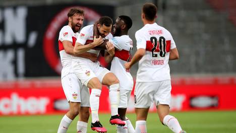Der VfB Stuttgart springt durch den Sieg gegen Sandhausen auf Rang zwei