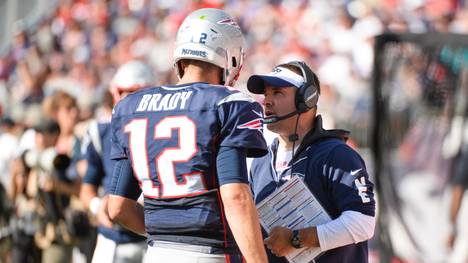 Tom Brady arbeitete bei den Patriots mehrere Jahre mit Josh McDaniels (r.) zusammen