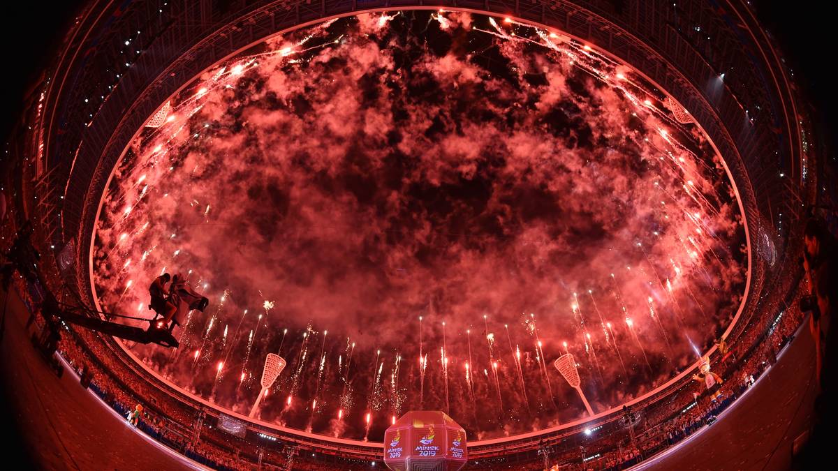 Den Abschluss bildete ein gigantisches Feuerwerk. Die zweiten Europaspiele in Weißrussland sind offiziell beendet