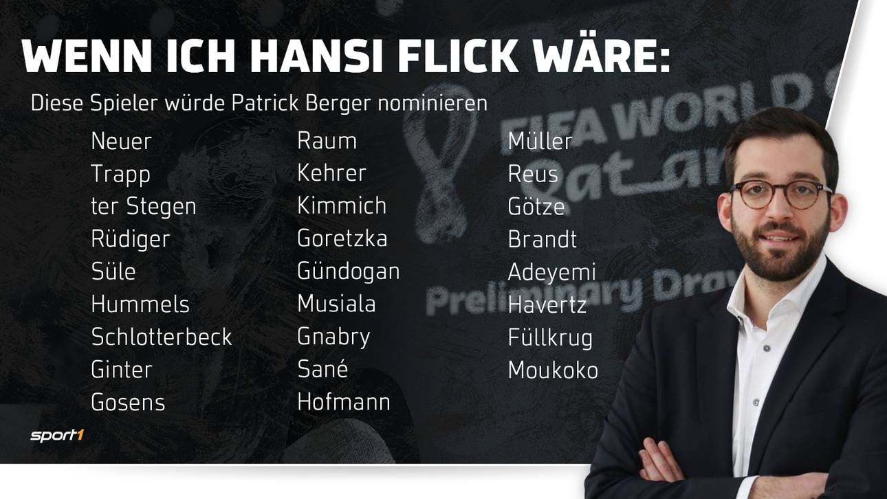 SPORT1-WM-Reporter Patrick Berger überrascht bei seinem DFB-Kader mit Julian Brandt und Youssoufa Moukoko von Borussia Dortmund
