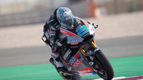 DOHA, QATAR - MARCH 06:  Marcel Schrotter of Germany and Liqui Moly Intact GP heads down a straight  during the Moto2 & Moto3 GP Of Qatar - Free Practice at Losail Circuit on March 06, 2020 in Doha, Qatar. (Photo by Mirco Lazzari gp/Getty Images)