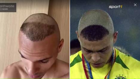 Auf was für Ideen man noch so kommen kann, wenn man zu viel Zeit zuhause verbringt, zeigt Martin Braithwaite: Der Barca-Star schneidet sich selbst eine Frisur nach Vorbild von Fußball-Legende Ronaldo bei der WM 2002.