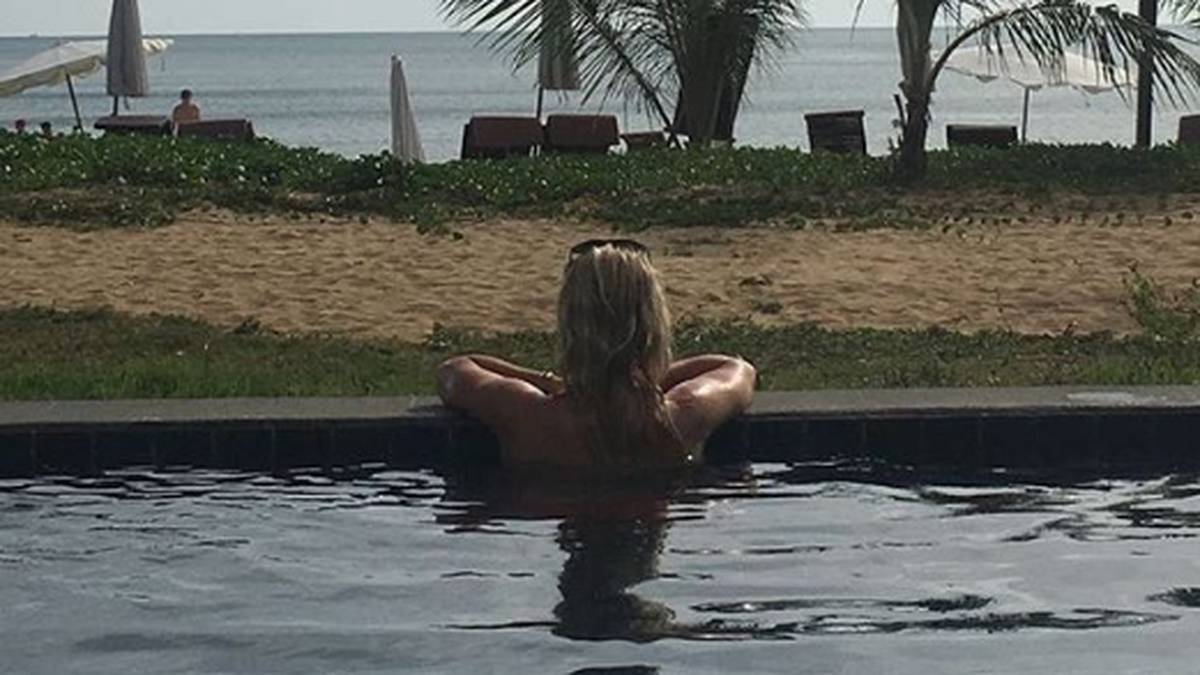 Im Urlaub in Thailand genießt die 29-Jährige den tollen Ausblick