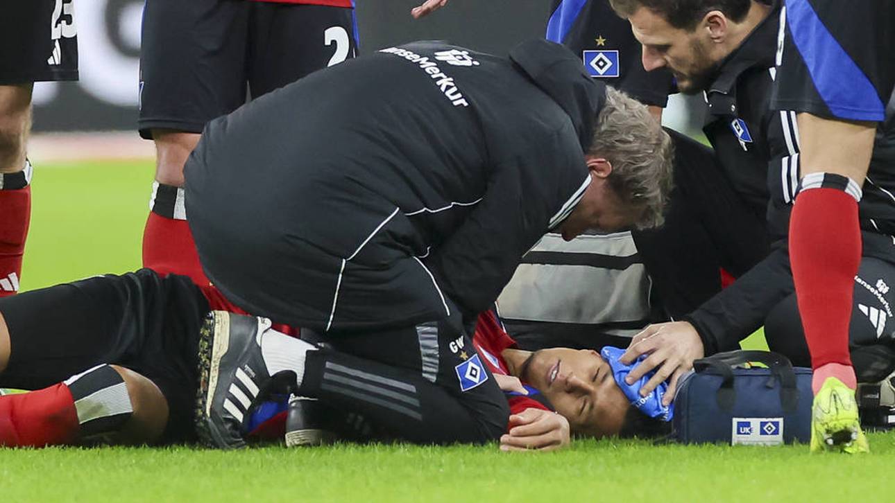 Davie Selke musste nach einem Zusammenprall ausgewechselt werden