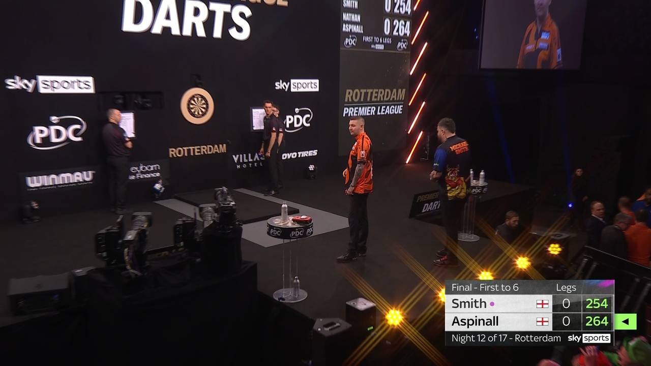 Darts Premier League: Kuriose Unterbrechung zwischen Smith und Aspinall
