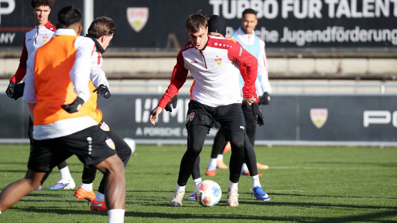 Jovan Milosevic im Training des VfB Stuttgart