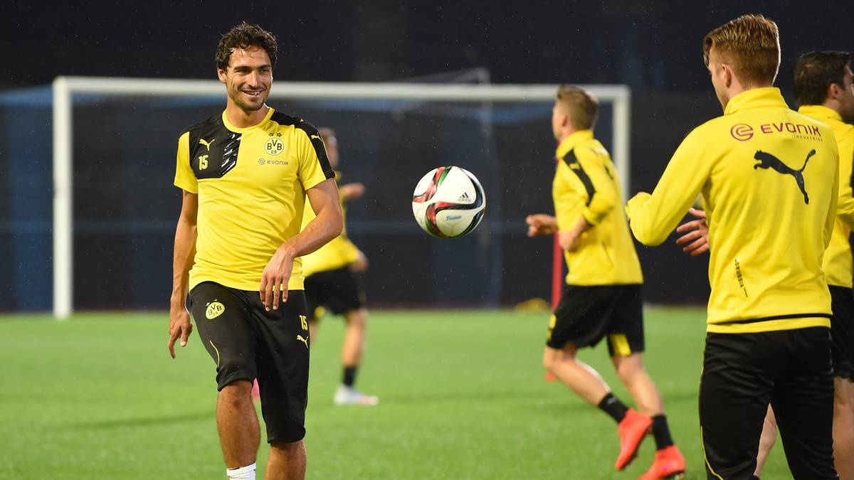 Trotz Regen haben auch Mats Hummels und Marco Reus ihren Spaß
