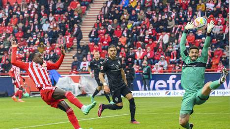 Sheraldo Becker erzielte den Führungstreffer für Union Berlin gegen den VfB Stuttgart