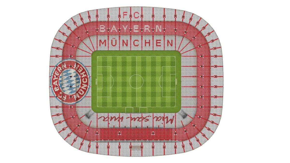 Die Änderungen in der Allianz Arena noch einmal in der Übersicht aus der Vogelperspektive