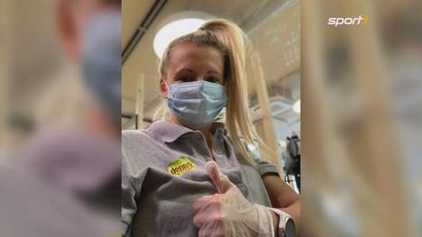 Ex-Nationalspielerin Julia Simic reagiert pragmatisch auf die Coronakrise. Sie hat sich in ihrer Heimatststadt einen Übergangsjob gesucht.