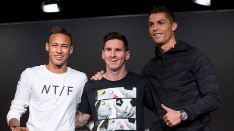 Gehören zu den Top-Verdienern des europäischen Fußballs: Neymar, Lionel Messi und Cristiano Ronaldo.