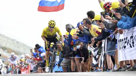 Primoz Roglic baute bei der Tour de France die Gesamtführung aus