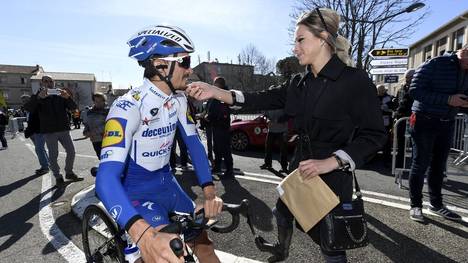 Julian Alaphilippe (l.) und Marion Rousse (r.) sind ein Paar