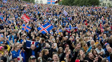 Die isländischen Fans fiebern dem Viertelfinale entgegen