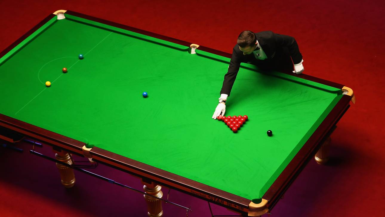 World Snooker Championship - Day Six Vor jedem Frame baut der Schiedsrichter die Bälle nach dem gleichen Muster auf