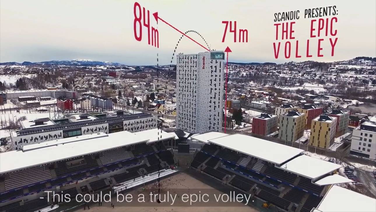 Traumtor nach Pass aus 74 Meter Höhe