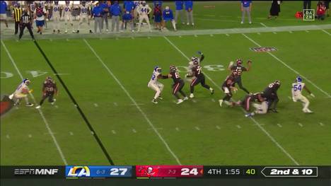 Die Tampa Bay Buccaneers mussten sich im Monday Night Game mit 24:27 den Los Angeles Rams geschlagen geben. Tom Brady machte dabei einmal mehr keine gute Figur.