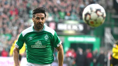 WERDER BREMEN - Claudio Pizarro Bereits seit 2012 läuft Werder Bremen mit dem umstrittenen Sponsor auf