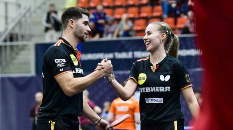 Annett Kaufmann spielt die Tischtennis-EM mit Patrick Franziska