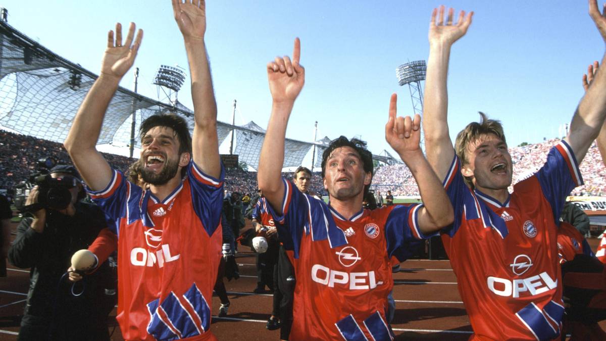 PLATZ 7: In 184 Spielen zwischen 1991 und 1997 erzielte Oliver Kreuzer (l.) ebenfalls zehn Tore im Trikot des FC Bayern