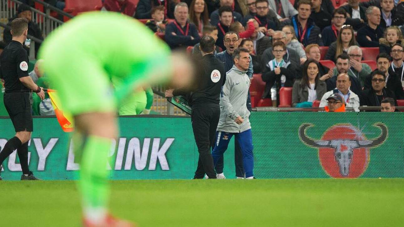 Während Maurizo Sarri am Spielfeldrand schäumte, blieb Kepa stoisch auf dem Platz