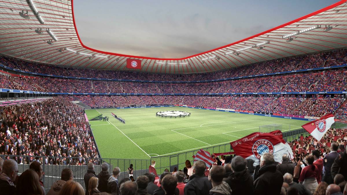So könnte das Stadion künftig an einem Champions-League-Abend aussehen. 