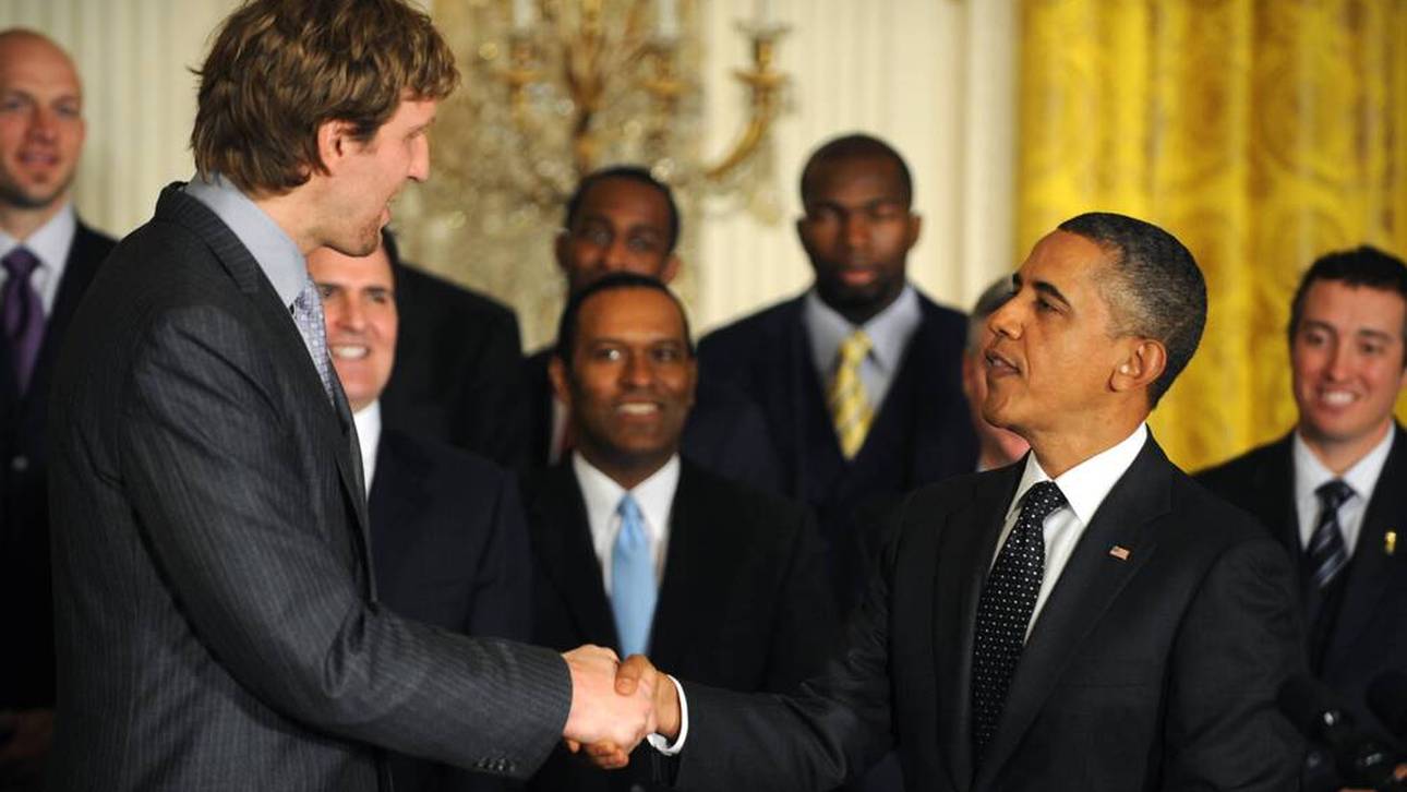 Dirk Nowitzki besuchte nach seinem NBA-Triumph 2011 das Weiße Haus