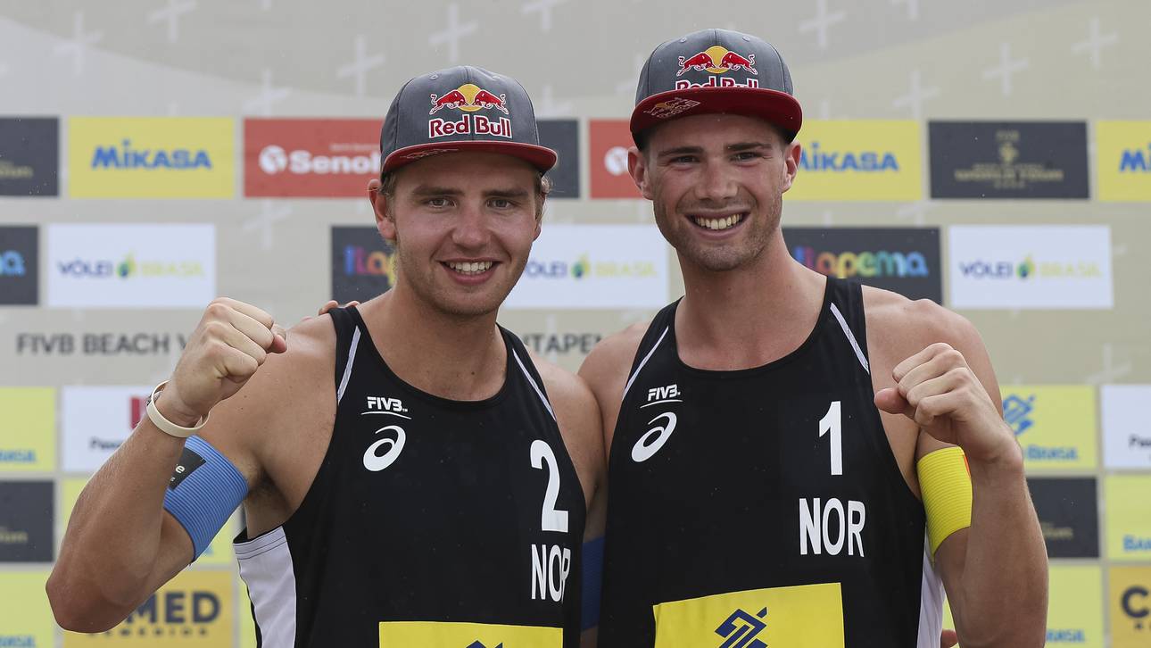 FIVB Beach Volleyball World Tour - Itapema Christian Sandlie Sörum (l.) und Anders Berntsen Mol sind aktuell das Maß aller Dinge im Beachvolleyball der Männer