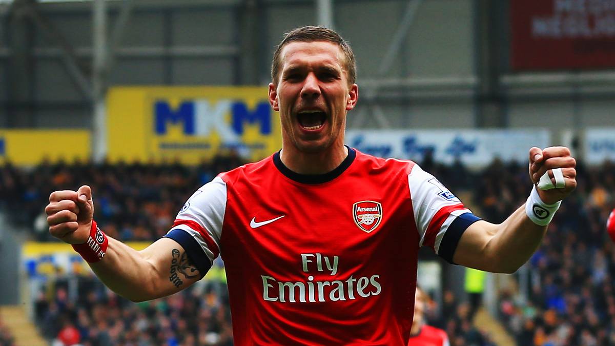 LUKAS PODOLSKI (Platz 14): In seiner Zeit beim FC Arsenal kommt "Poldi" auf ebenfalls 60 Einsätze und bejubelt immerhin 19 eigene Treffer