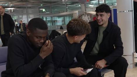 Die deutsche A- und die U 21-Nationalmannschaft der Männer flogen nach Belfast. Am Nürnberger Flughafen traf man bestens gelaunt aufeinander.