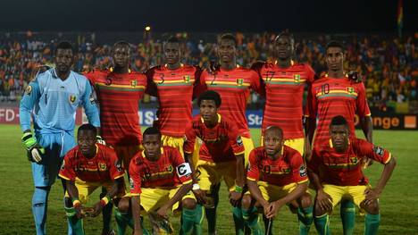 Guineas Team vor dem Spiel gegen Mali