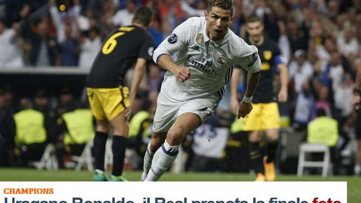 La Repubblica (Italien): "Wie leicht ist das Leben, wenn man Ronaldo hat. Real ist fast im Finale."
