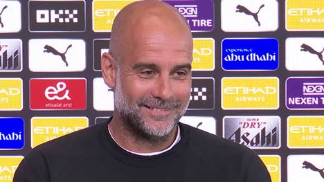 Auf die Frage ob Manchester-City-Trainer Pep Guardiola so wie Vitor Pereira mit Fans feiern geh antwortet der Star-Trainer mit Humor.