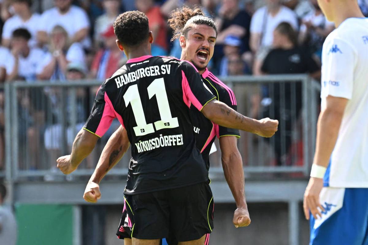 Beim Fünftligisten FK Pirmasens enttäuscht der Hamburger SV auf ganzer Linie. Der Außenseiter geht verdient in Führung und lässt zahlreiche Großchancen liegen. Das rächt sich in der Nachspielzeit, in der der HSV eine historische Blamage gerade noch abwendet. Aber auch in der Verlängerung bleibt es spannend.