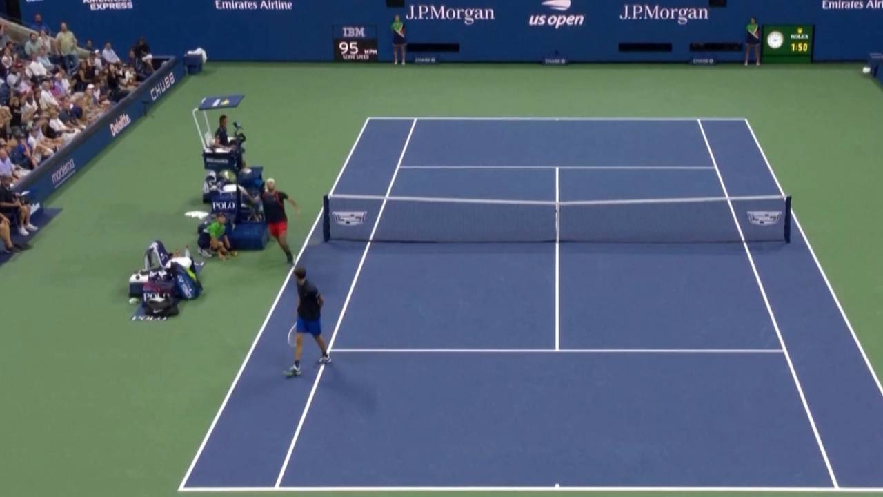 Kyrgios von sich selbst erschrocken