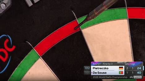 Ricardo Pietreczko setzt sich gegen José de Sousa in der ersten Runde der WM durch. Dabei trotzt "Pikachu" argen Kreislaufproblemen und einem Comeback des Portugiesen. 