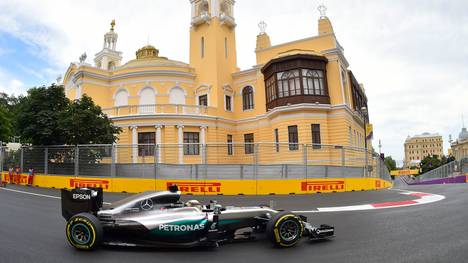 Lewis Hamilton setzte im Training die Bestzeit in Baku