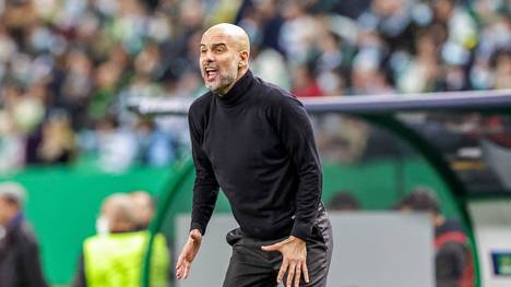 Manchester City Trainer Pep Guardiola hatte nach dem 5:0-Auswärtssieg in Lissabon eigentlich gut Lachen. Dennoch kritisierte der Coach seine Spieler deutlich.